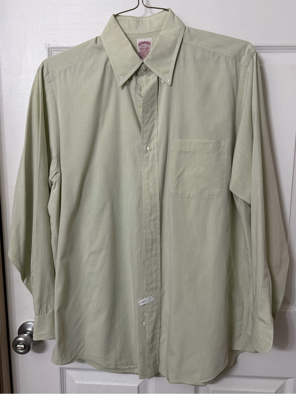 Brooks Brothers Pale Green Button-Down Dress Shirt